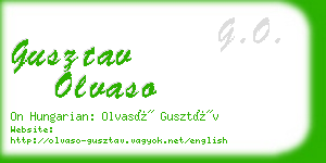 gusztav olvaso business card